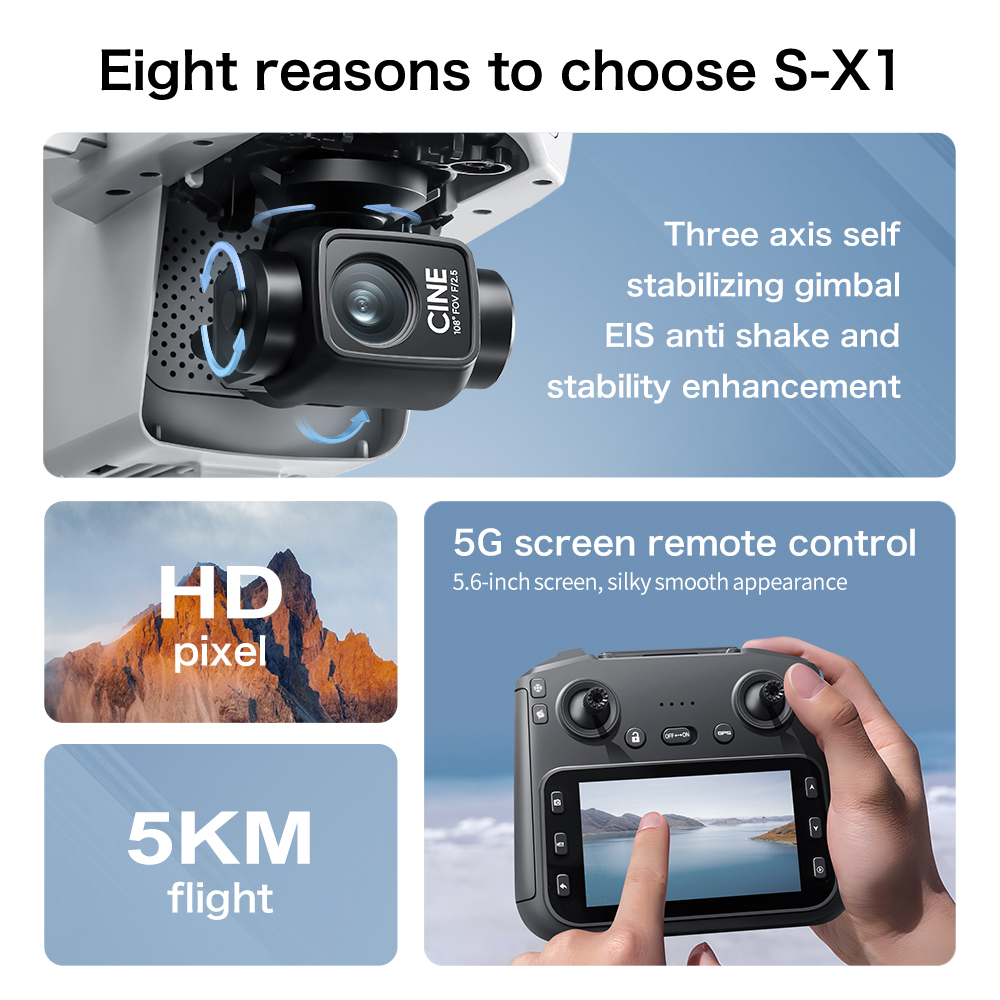Original S-X1 Drone 8K HD Prof - Drone Thermal Imaging recension och pris